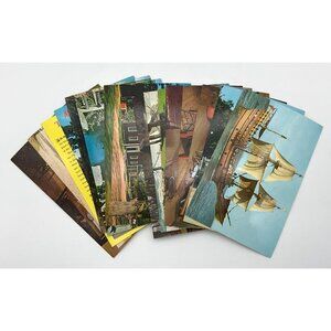Lot of 15 VTG 1970s Massachusetts Tourist Color Unmailed 3.5x5.5 inch Postcards